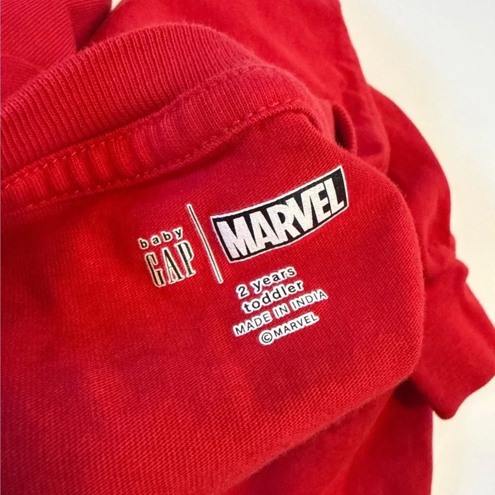 Baby Gap Red Marvel Spider Man‎ Long Sleeve T Shirt Top 2T Toddler Spiderman